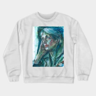 VIRGINIA WOOLF - watercolor portrait .5 Crewneck Sweatshirt